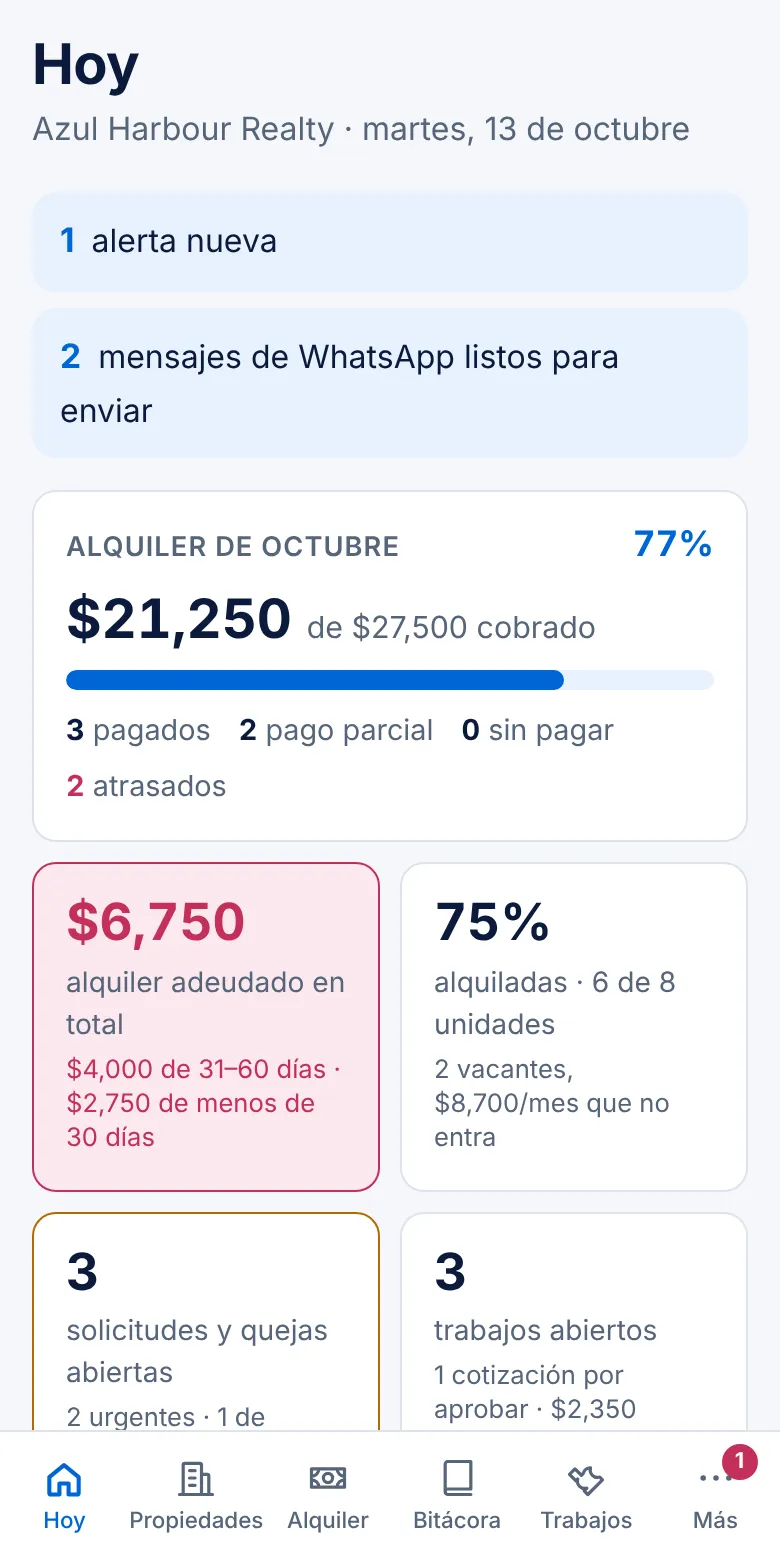 AzulSpace en un teléfono: el resumen de hoy